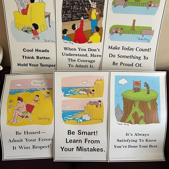 Positive Attitude 1980’s Posters Think Ahead Do The Right Thing set of 6! - Picture 10 of 15